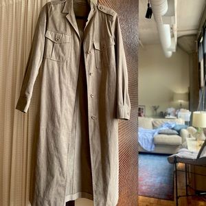 MaxMara light brown/tan Suede long jacket no belt